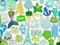 Blue & Green Charm Mix, 20 pc Cute Resin Cabochon Grab Bag, Kawaii Assortment, Adorabilities.